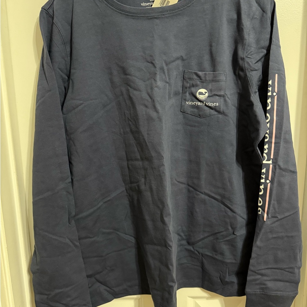 Vineyard Vines Blue Long Sleeve Tee Relaxed Fit